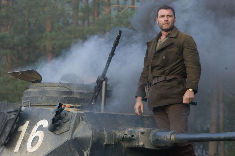 Liev Schreiber as Zus Bielski in "Defiance."