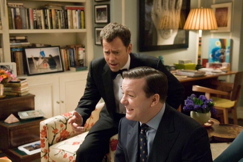 Greg Kinnear as Frank Herlihy and Ricky Gervais as Bertram Pincus in "Ghost Town."