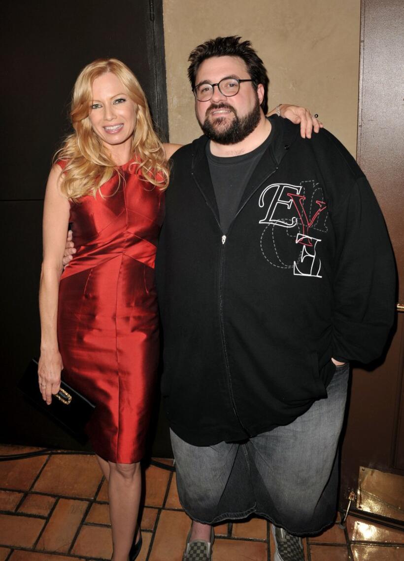 Traci Lords and Kevin Smith at the after party of the California premiere of "Zack and Miri Make a Porno."