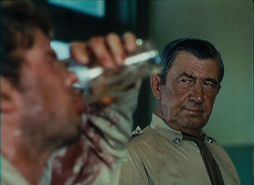 Chips Rafferty as Jock Crawford in "Wake in Fright."