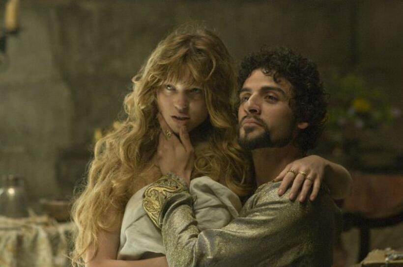 Lea Seydoux as Isabella of Angouleme and Oscar Isaac as Prince John in "Robin Hood."