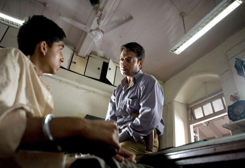 Dev Patel and Irfan Khan in "Slumdog Millionaire."