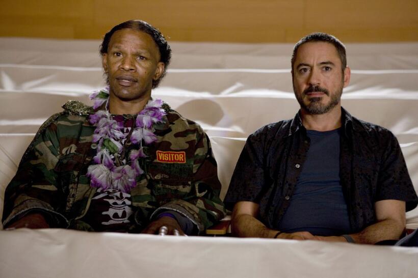 Jamie Foxx as Nathaniel Ayers and Robert Downey Jr. as Steve Lopez in "The Soloist."