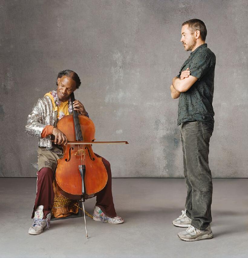 Robert Downey Jr. and Jamie Foxx in "The Soloist."
