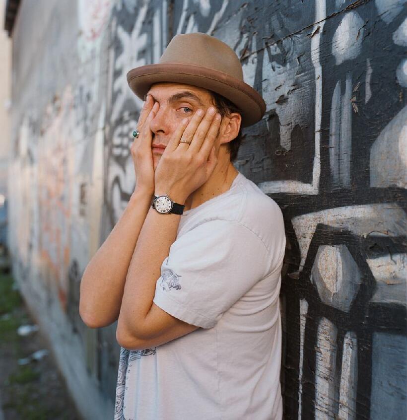 Director Joe Wright on the set of "The Soloist."