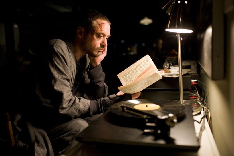 Robert Downey Jr. as Steve Lopez in "The Soloist."