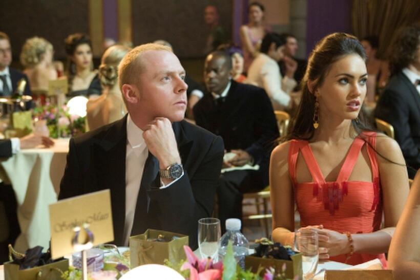 Simon Pegg as Sidney and Megan Fox as Sophie in "How to Lose Friends & Alienate People."