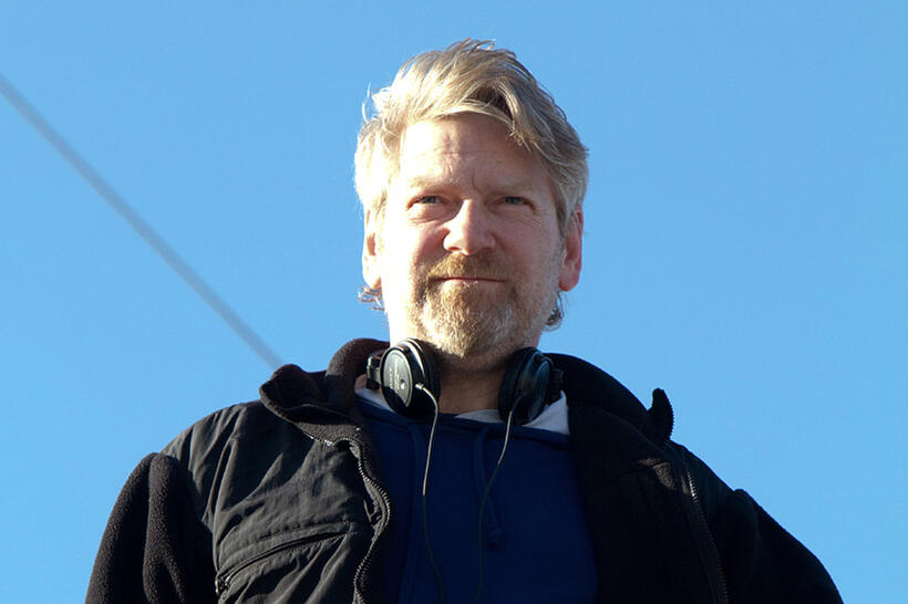 Director Kenneth Branagh on the set of "Thor."