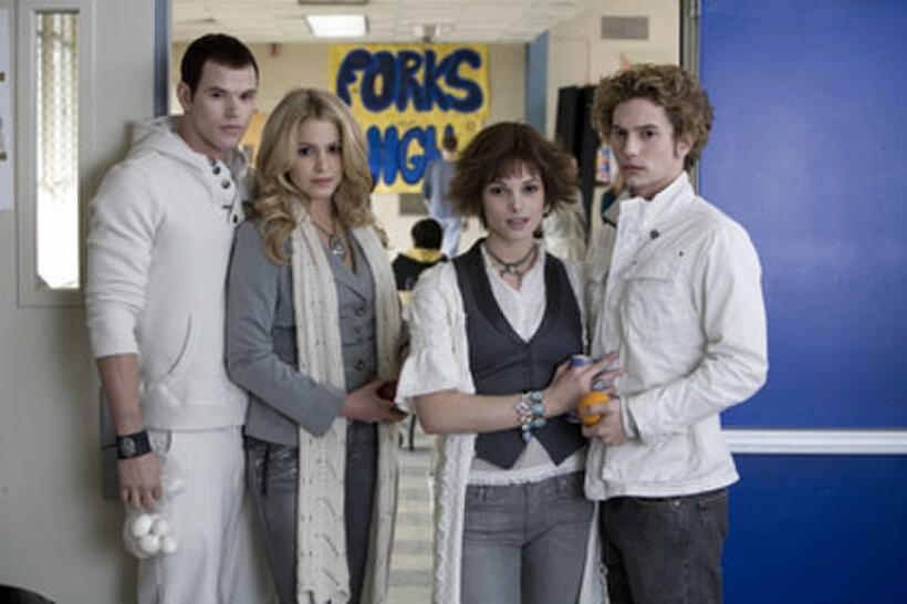 Kellan Lutz, Nikki Reed, Ashley Greene and Jackson Rathbone in "Twilight."