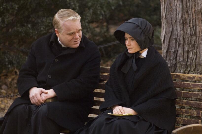Philip Seymour Hoffman as Father Flynn and Amy Adams as Sister James in "Doubt."
