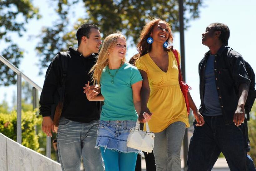 Joseph Julian Soria, Ellie Gerber, Shani Pride and Matthew Thompson in "Tru Loved."