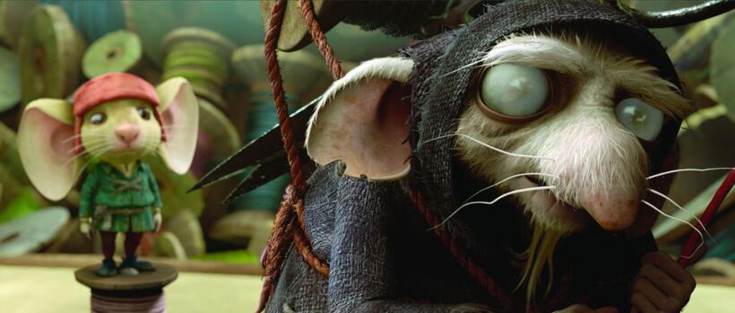 Noble mouse Despereaux and blind Hovis in "The Tale of Despereaux."