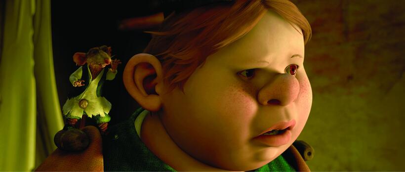 Good-hearted rat Roscuro and serving girl Miggery Sow in "The Tale of Despereaux."