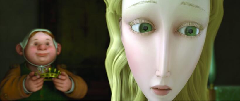 Serving girl Miggery Sow and Princess Pea in "The Tale of Despereaux."