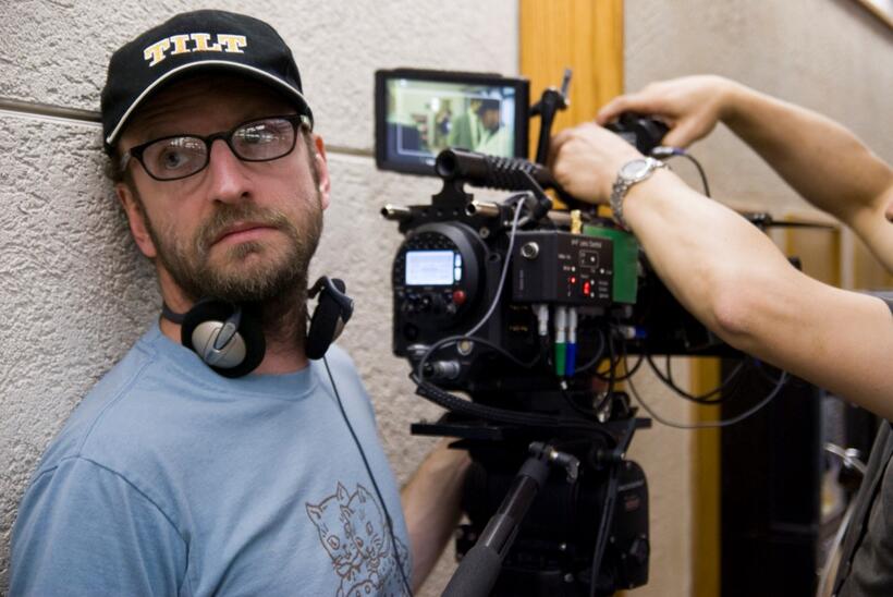 Director Steven Soderbergh on the set of "The Informant!"