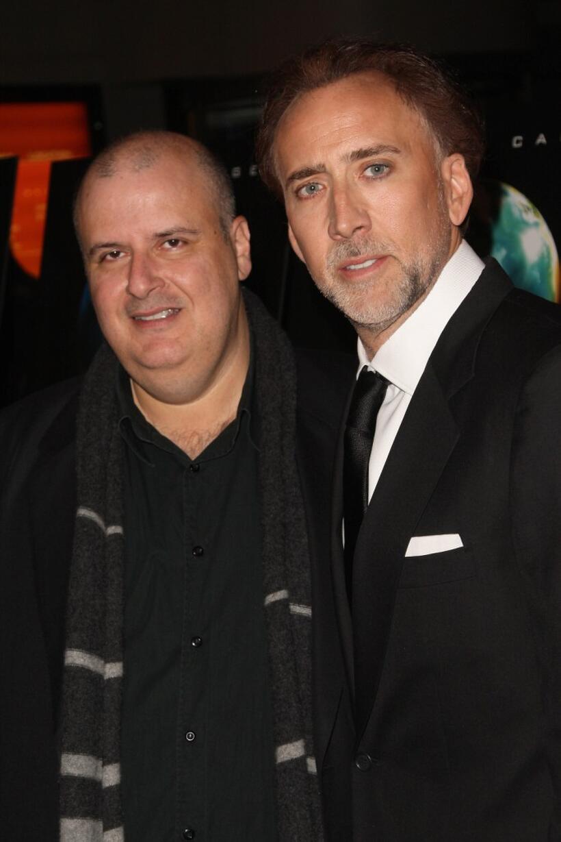 Director Alex Proyas and Nicolas Cage at the New York premiere of "Knowing."