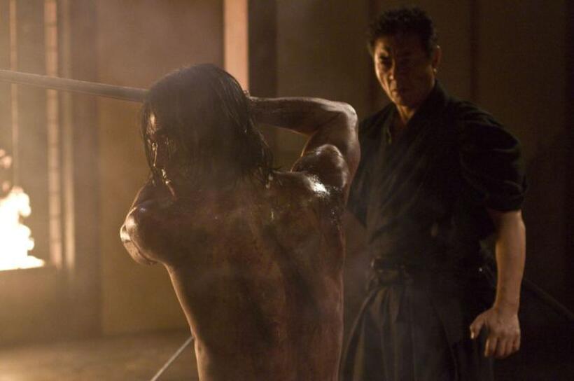 Rain as Raizo and Sho Kosugi as Ozunu in "Ninja Assassin."