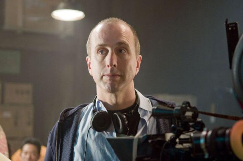 Director James McTeigue on the set of "Ninja Assassin."