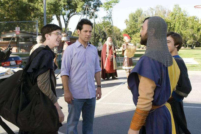 Christopher Mintz-Plasse as Augie and Paul Rudd as Danny in "Role Models."