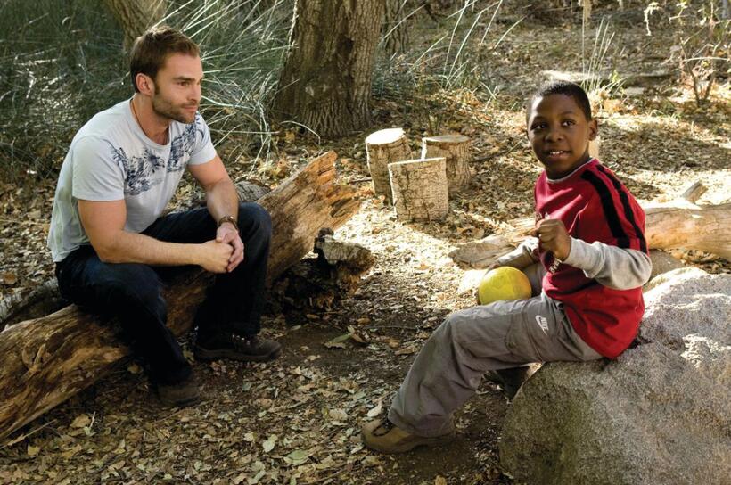 Seann William Scott as Wheeler and Bobb'e J. Thompson as Ronnie in "Role Models."