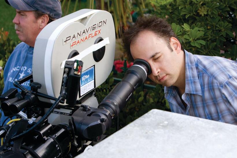 Director David Wain on the set of "Role Models."