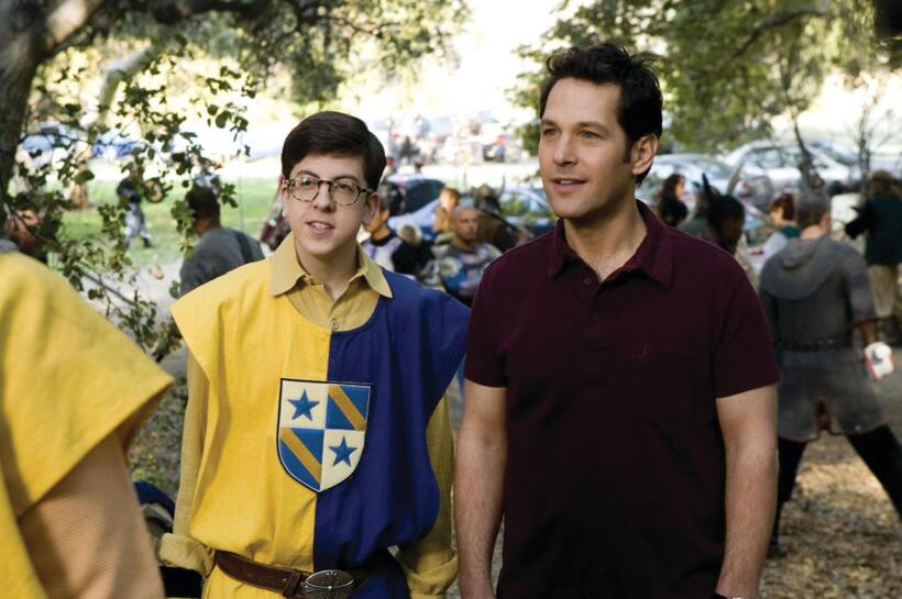 Christopher Mintz-Plasse as Augie and Paul Rudd as Danny in "Role Models."