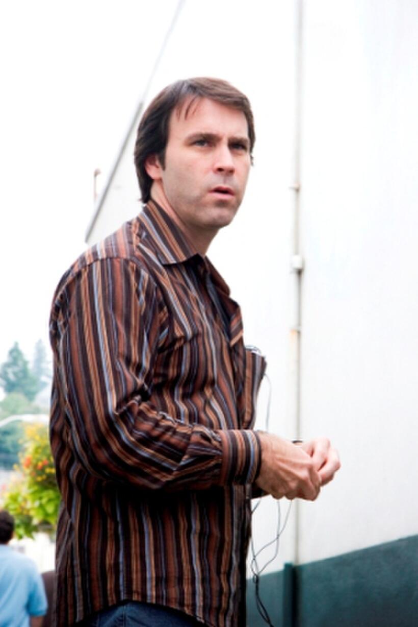 Director Dan Gildark on the set of "Cthulhu."