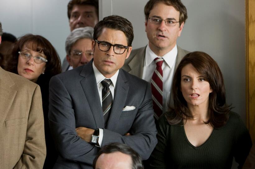 Rob Lowe as Brad Kessler and Tina Fey as Shelley in "The Invention of Lying."