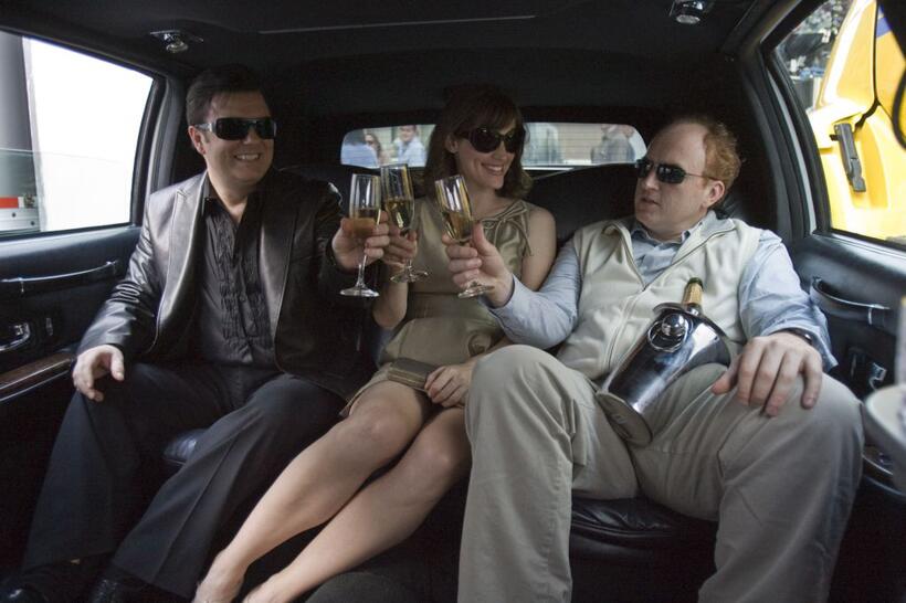 Ricky Gervais as Mark, Jennifer Garner as Anna and Louis C.K. as Greg in "The Invention of Lying."