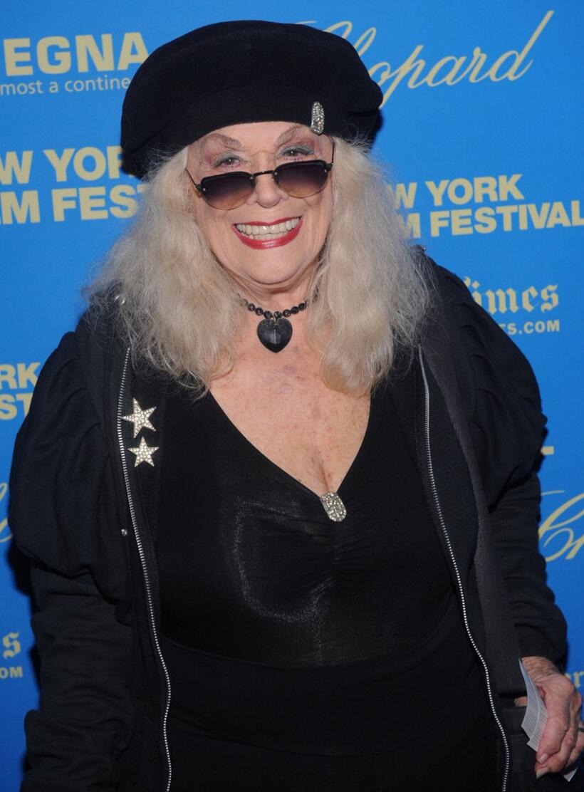 Sylvia Miles at the New York premiere of "Happy-Go-Lucky" during the 46th New York Film Festival.