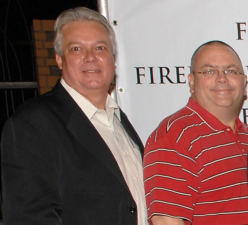 Producer Michael Catt and Producer Jim McBride at the California premiere of "Fireproof."