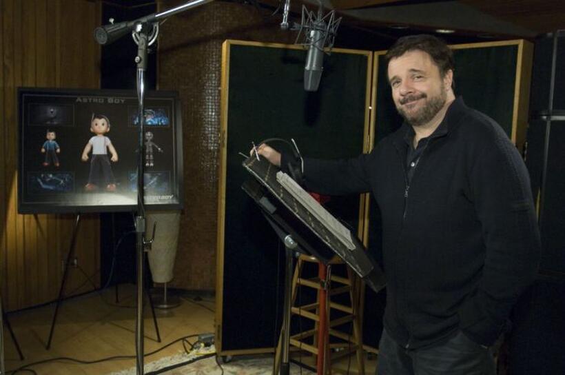 Nathan Lane on the set of "Astro Boy."