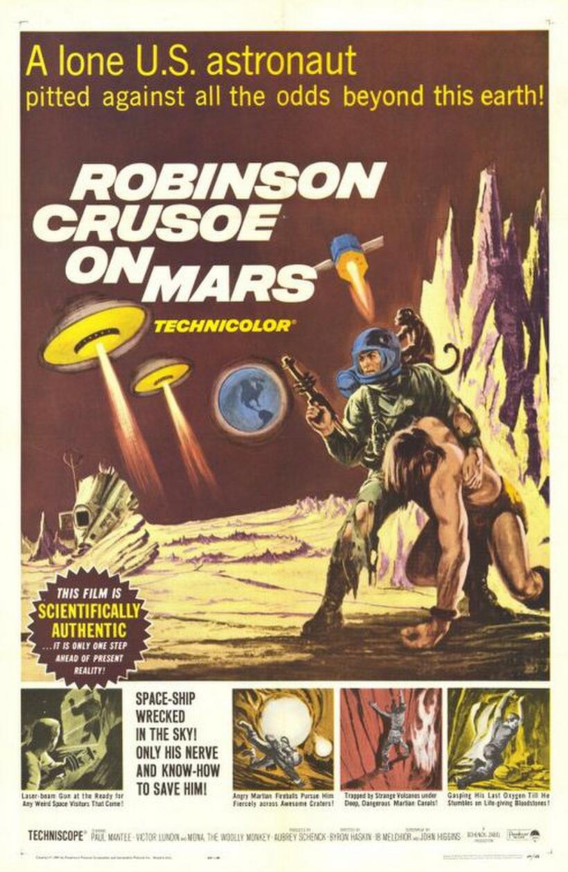 Poster art for "Robinson Crusoe on Mars."