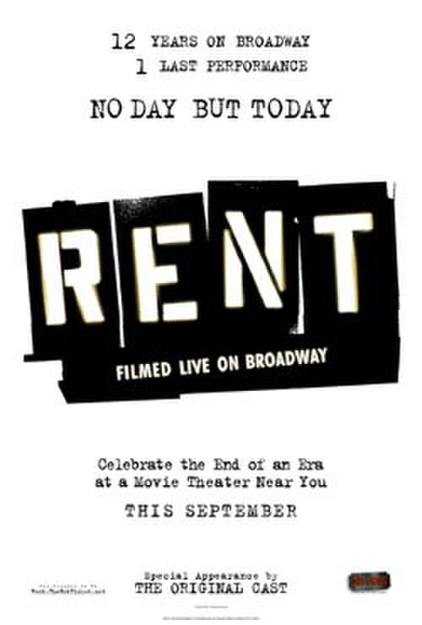 Poster art for "Rent: Filmed Live on Broadway."