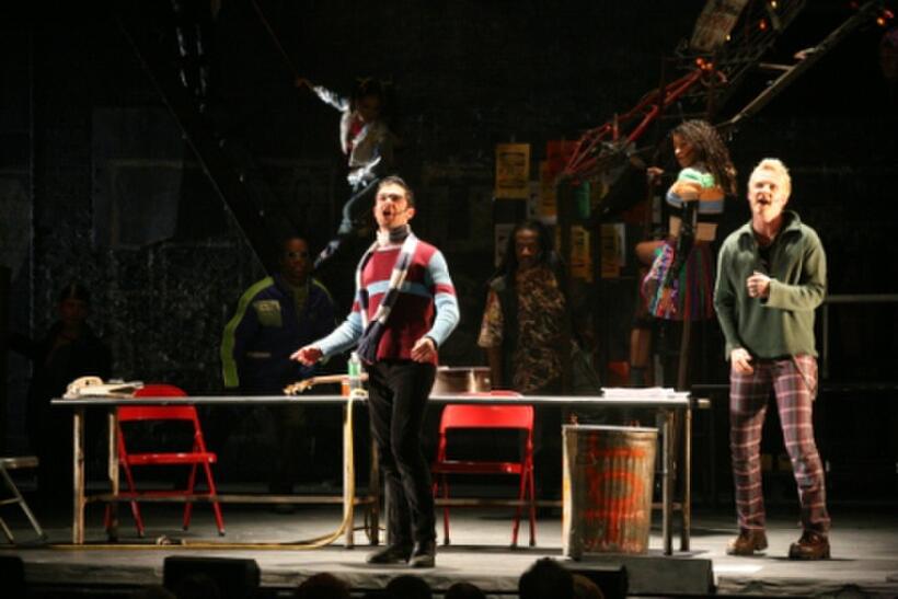 Adam Kantor as Mark and Will Chase as Roger in "Rent Filmed Live on Broadway."