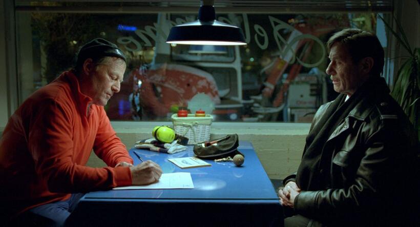Bjorn Floberg as Flo and Bard Owe as Odd Horten in "O'Horten."