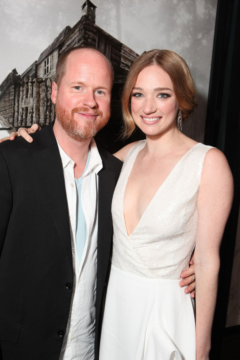 Director Joss Whedon and Kristen Connolly at the LA premiere of "The Cabin in the Woods."
