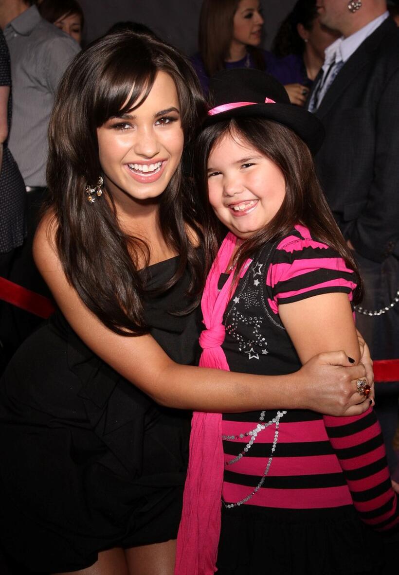 Demi Lovato and Madison De La Garz at the California premiere of "Jonas Brothers: The 3D Concert Experience."
