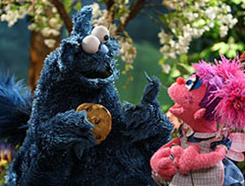Cookie Monster and Abby in "Sesame Street: Abby in Wonderland."