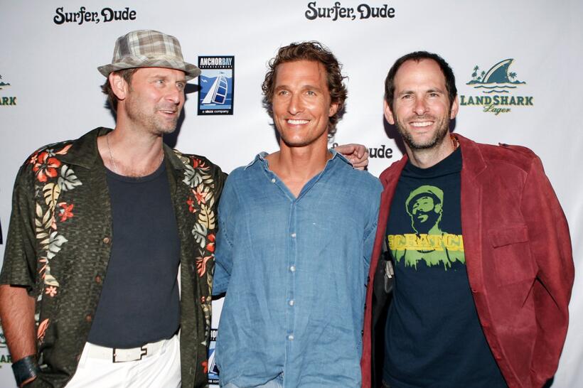 Jeffrey Nordling, Producer Matthew McConaughey and Director S.R. Bindler at the California premiere of "Surfer, Dude."