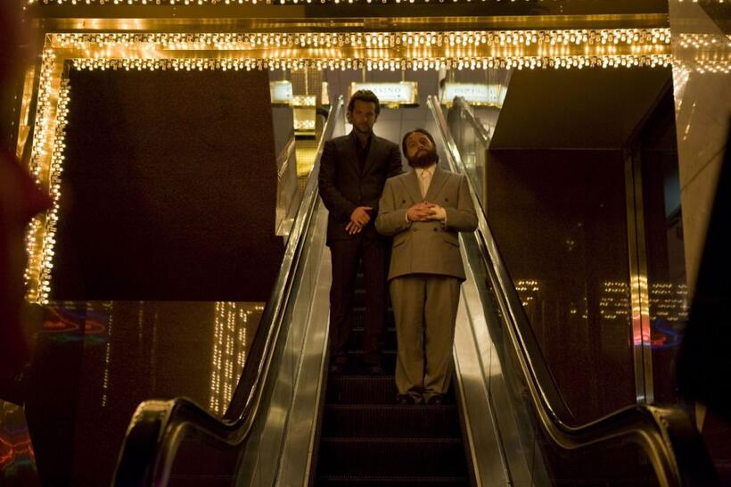 Bradley Cooper as Phil and Zach Galifianakis as Alan in "The Hangover."