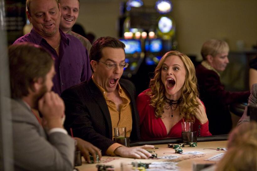 Ed Helms as Stu and Heather Graham as Jade in "The Hangover."