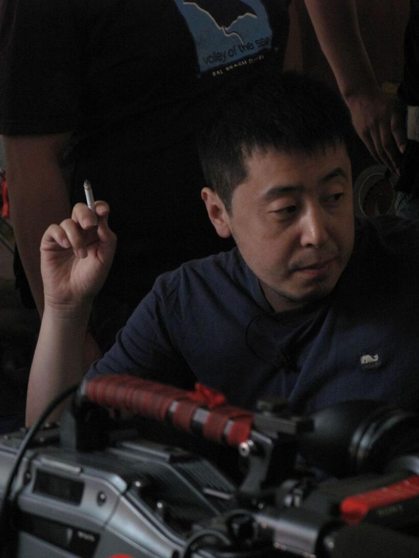 Director Jia Zhang Ke on the set of "24 City."