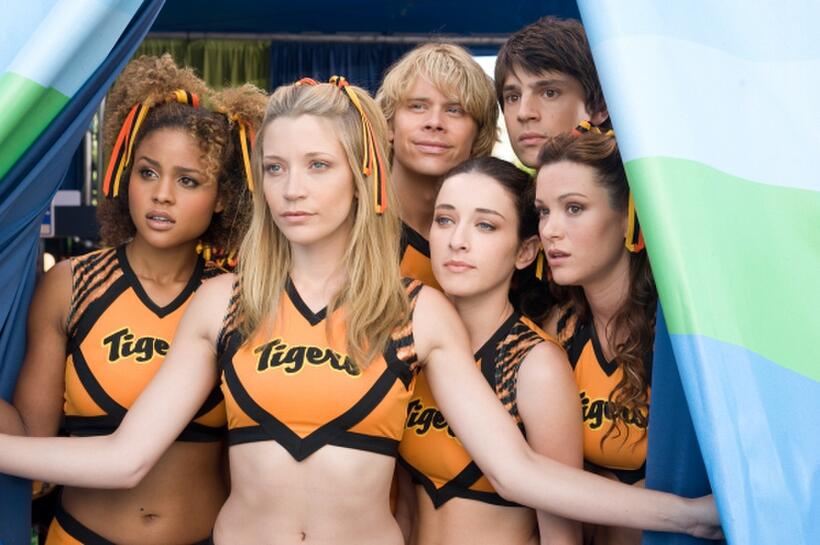 Hayley Marie Norman, Sarah Roemer, Eric Christian Olsen, Margo Harshman, Nicholas D'Agosto and Danneel Harris in "Fired Up."