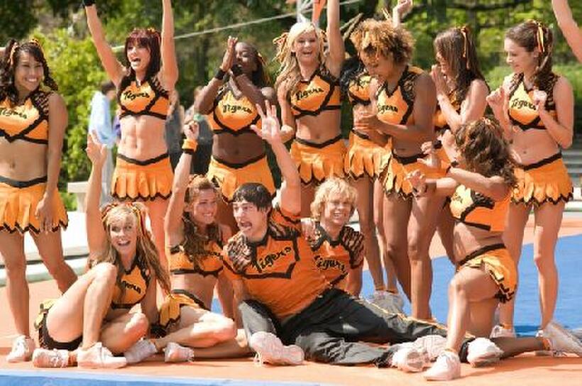 Nicholas D'Agosto, Eric Christian Olsen and Danneel Harris in "Fired Up."