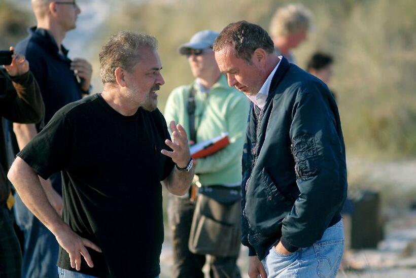 Uli Edel and Bernd Eichinger on the set of "The Baader Meinhof Complex."