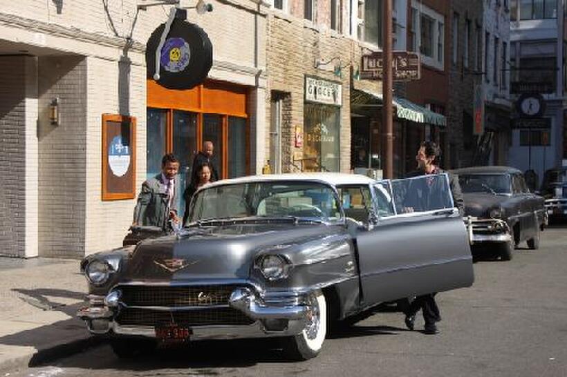 Columbus Short as Little Walter and Adrien Brody as Leonard Chess in "Cadillac Records."