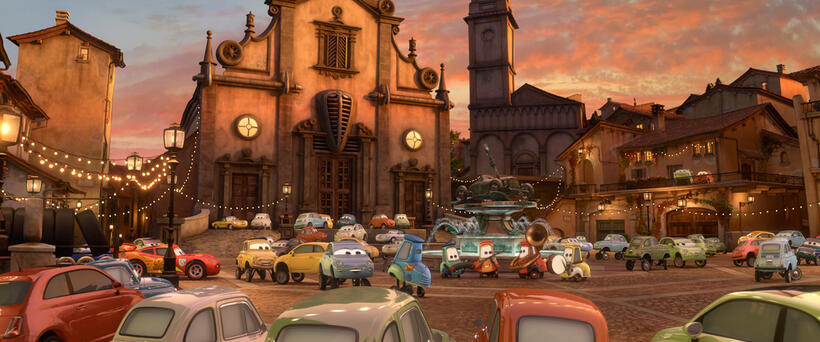 A scene from "Cars 2."
