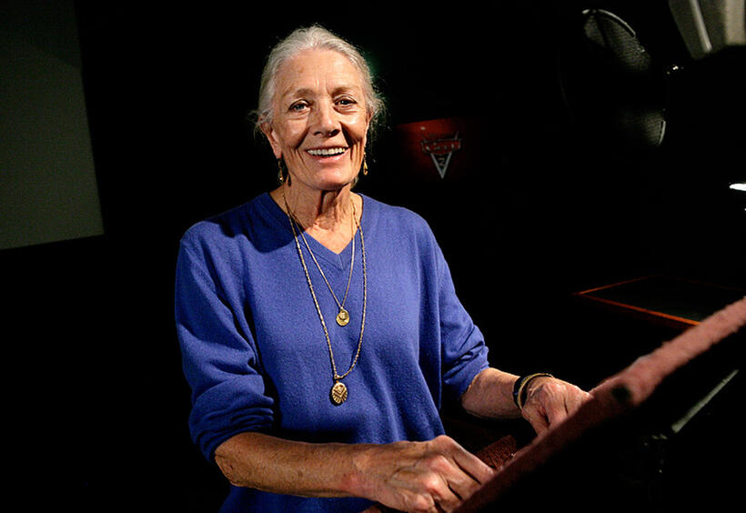 Vanessa Redgrave on the set of "Cars 2."