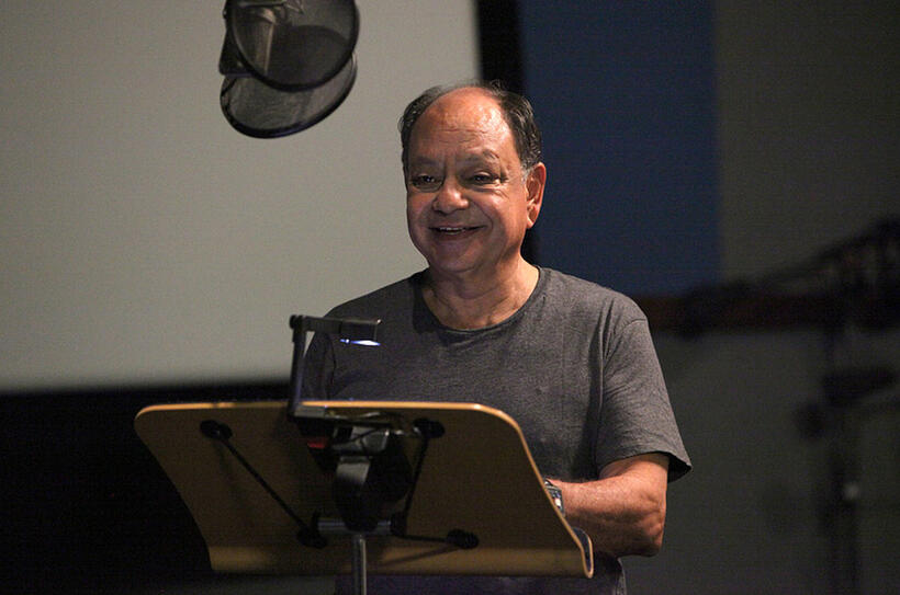 Cheech Marin on the set of "Cars 2."